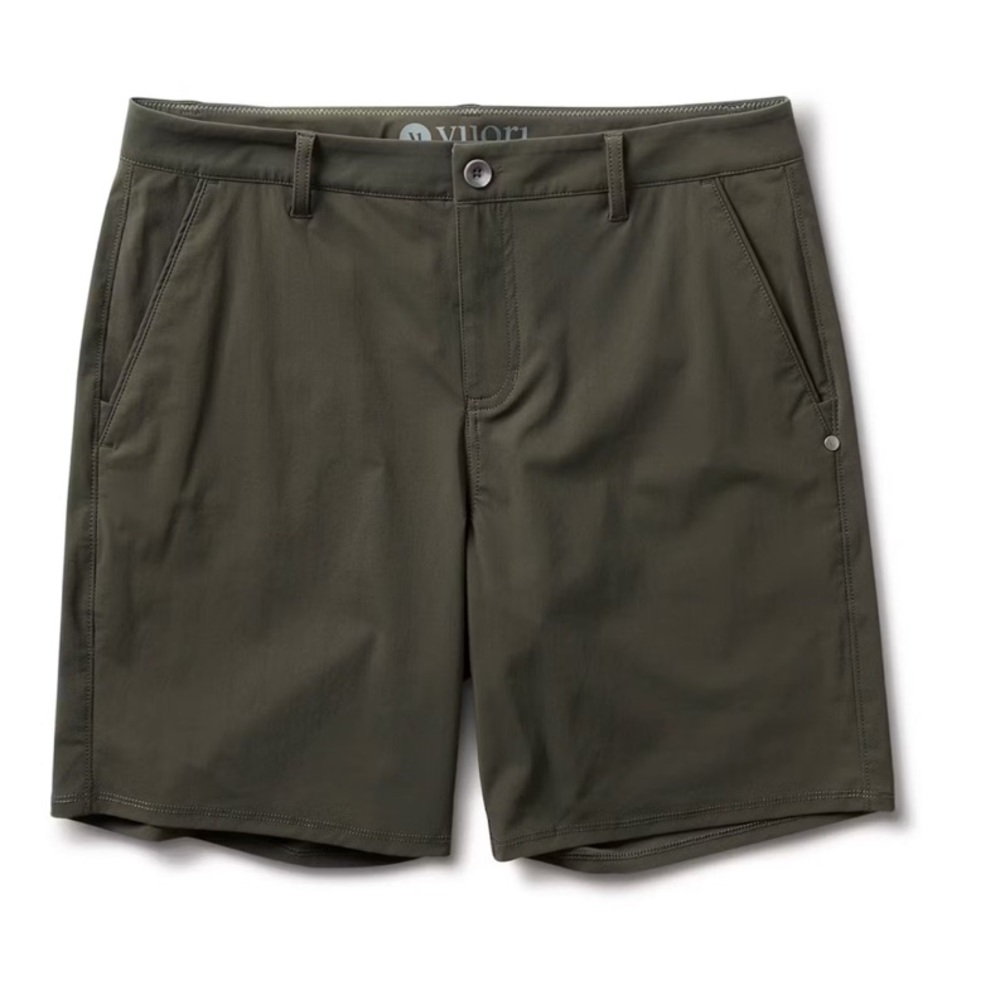 Vuori Meta Shorts Mens 34 - Green Chino Stretch 8" Inseam NWT